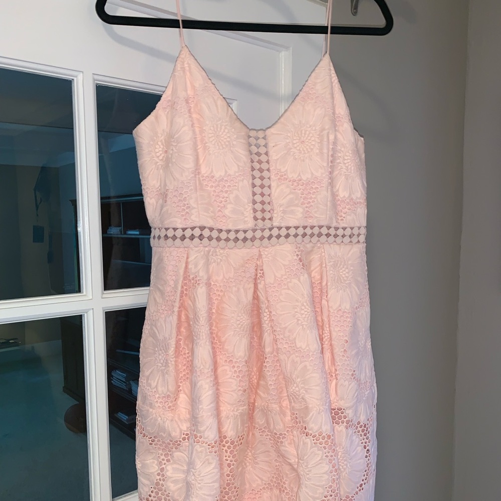Pink floral dress